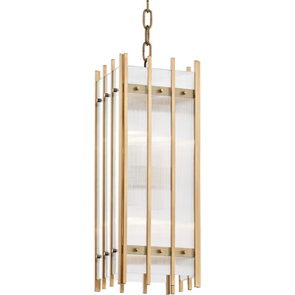 Wooster Pendant by Hudson Valley in polished nickel. Made from steel in a transitional style.