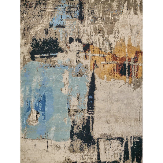 Picasso 7509 Rug by Exquisite Rugs in blue. Made from wool, silk in a unique style.