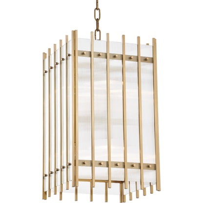 Wooster Pendant by Hudson Valley in polished nickel. Made from steel in a transitional style.