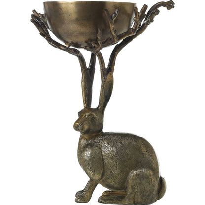 E+E Eric Branch Bowl by Accent Decor in gold. Made from metal in a modern style.