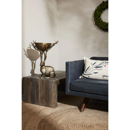 E+E Eric Branch Bowl by Accent Decor in gold. Made from metal in a modern style.