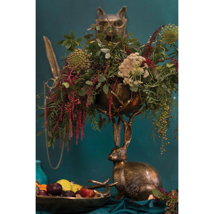 E+E Eric Branch Bowl by Accent Decor in gold. Made from metal in a modern style.