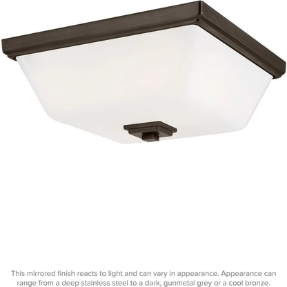 Ellis Harper Two Light Ceiling Flush Mount by Visual Comfort & Co. in brushed nickel. Made from steel in a traditional style.