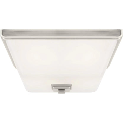 Ellis Harper Two Light Ceiling Flush Mount by Visual Comfort & Co. in brushed nickel. Made from steel in a traditional style.