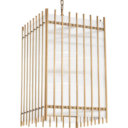 Wooster Pendant by Hudson Valley in polished nickel. Made from steel in a transitional style.