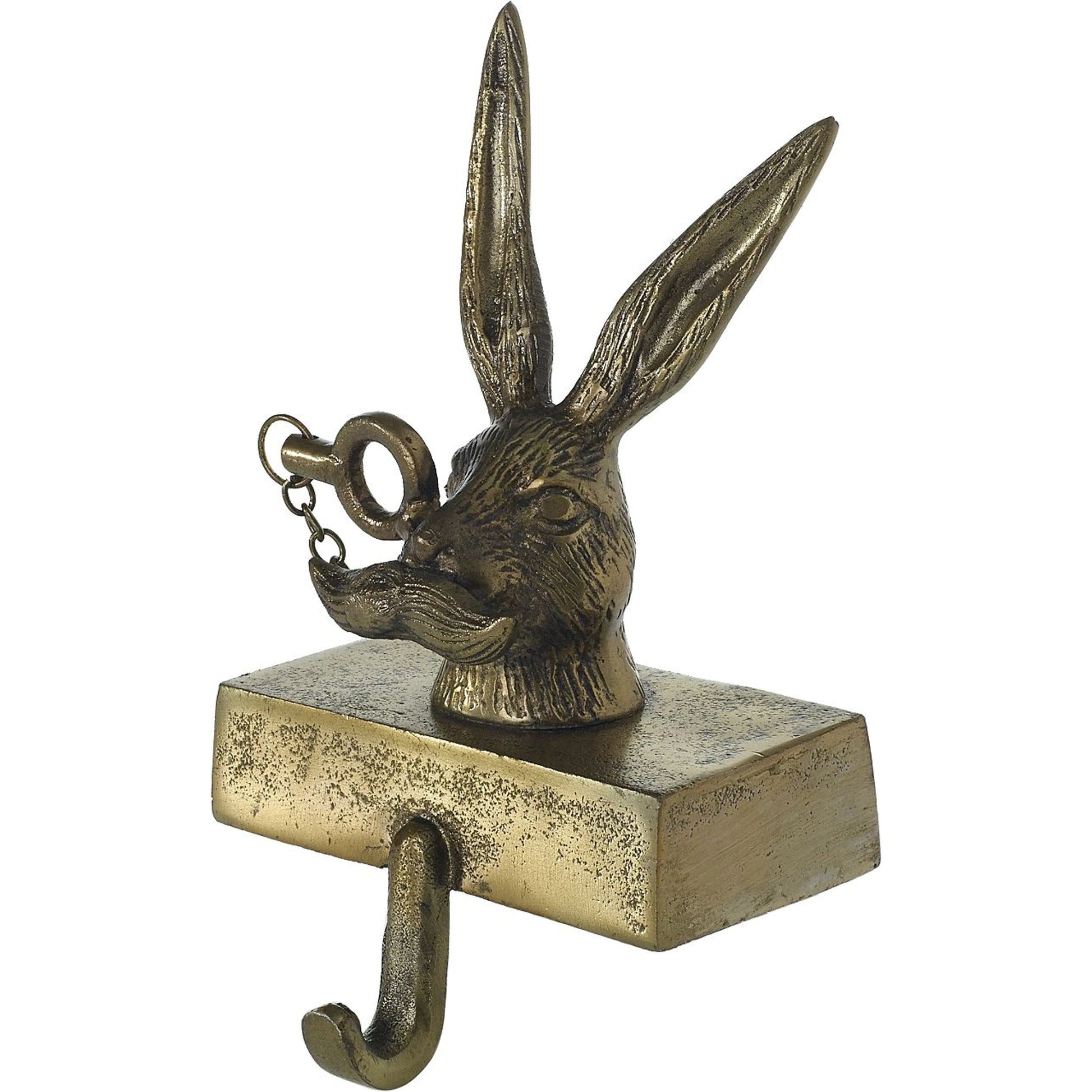 E+E Stocking Holder Eric by Accent Decor in antique-gold. Made from metal in a modern style.