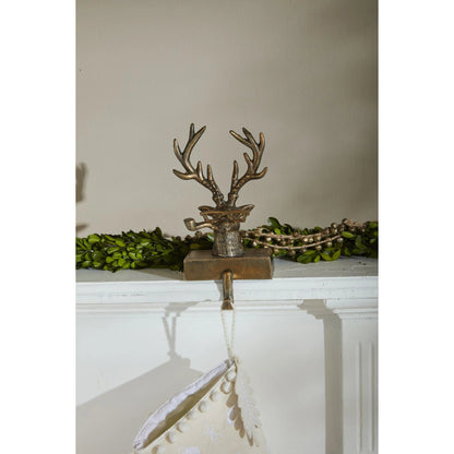 E+E Stocking Holder Frankie by Accent Decor in antique-gold. Made from metal in a modern style.