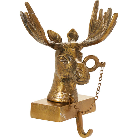 E+E Stocking Holder Eugene by Accent Decor in antique-gold. Made from metal in a unique style.