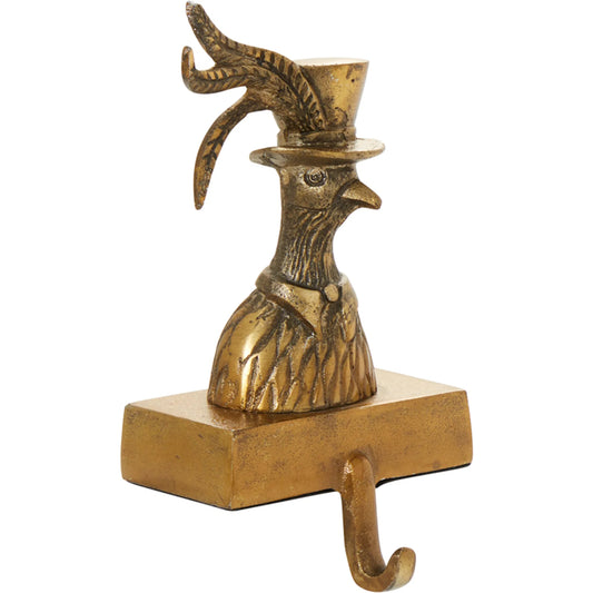 E+E Stocking Holder Emerson by Accent Decor in antique-gold. Made from metal in a eclectic & global style.