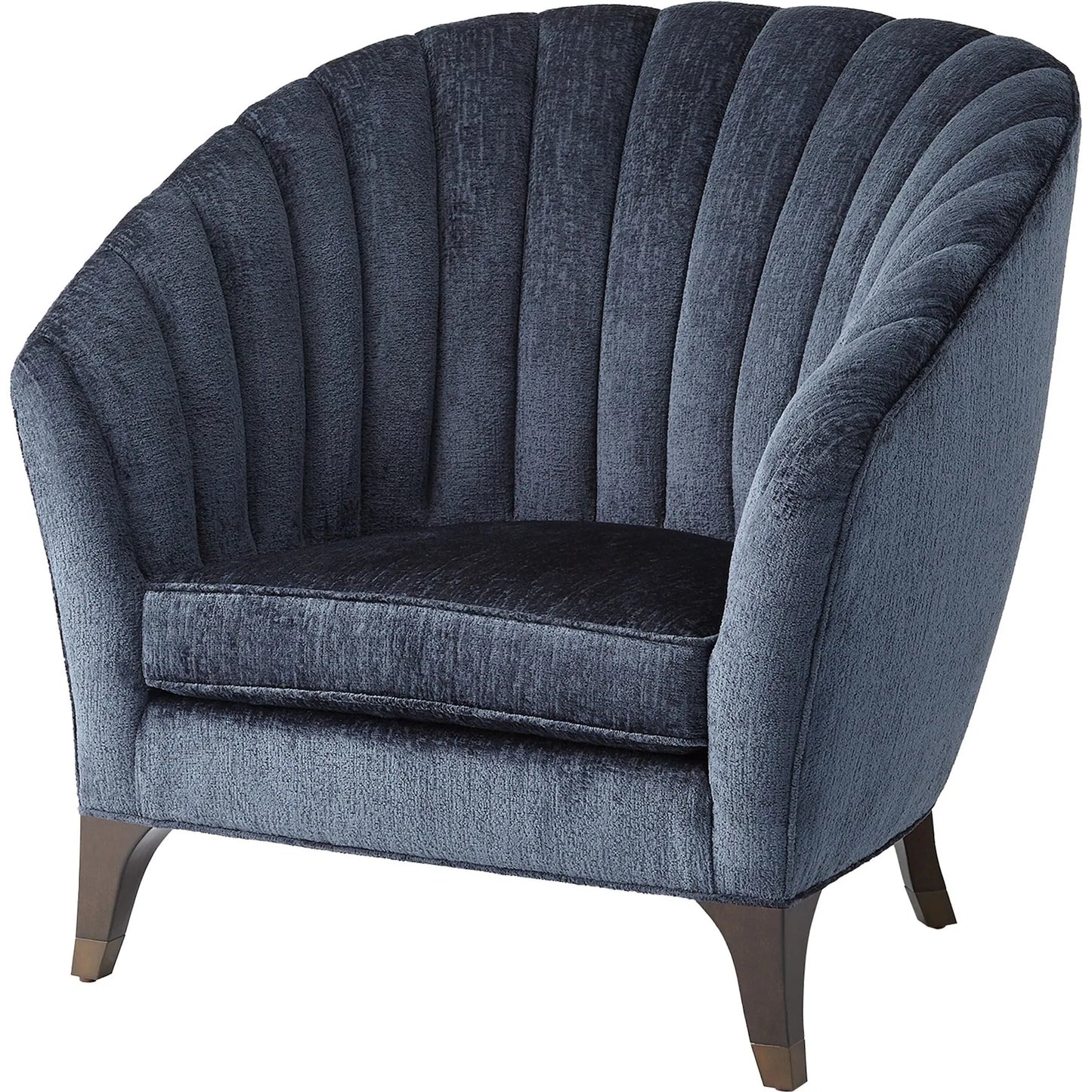 010 SI-2323929 | Additional Silo | Luxe Lounge Chair by Global Views in indigo and walnut. Made from unique in a unique style.