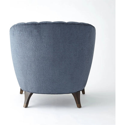 Luxe Lounge Chair by Global Views in indigo and walnut. Made from unique in a unique style.