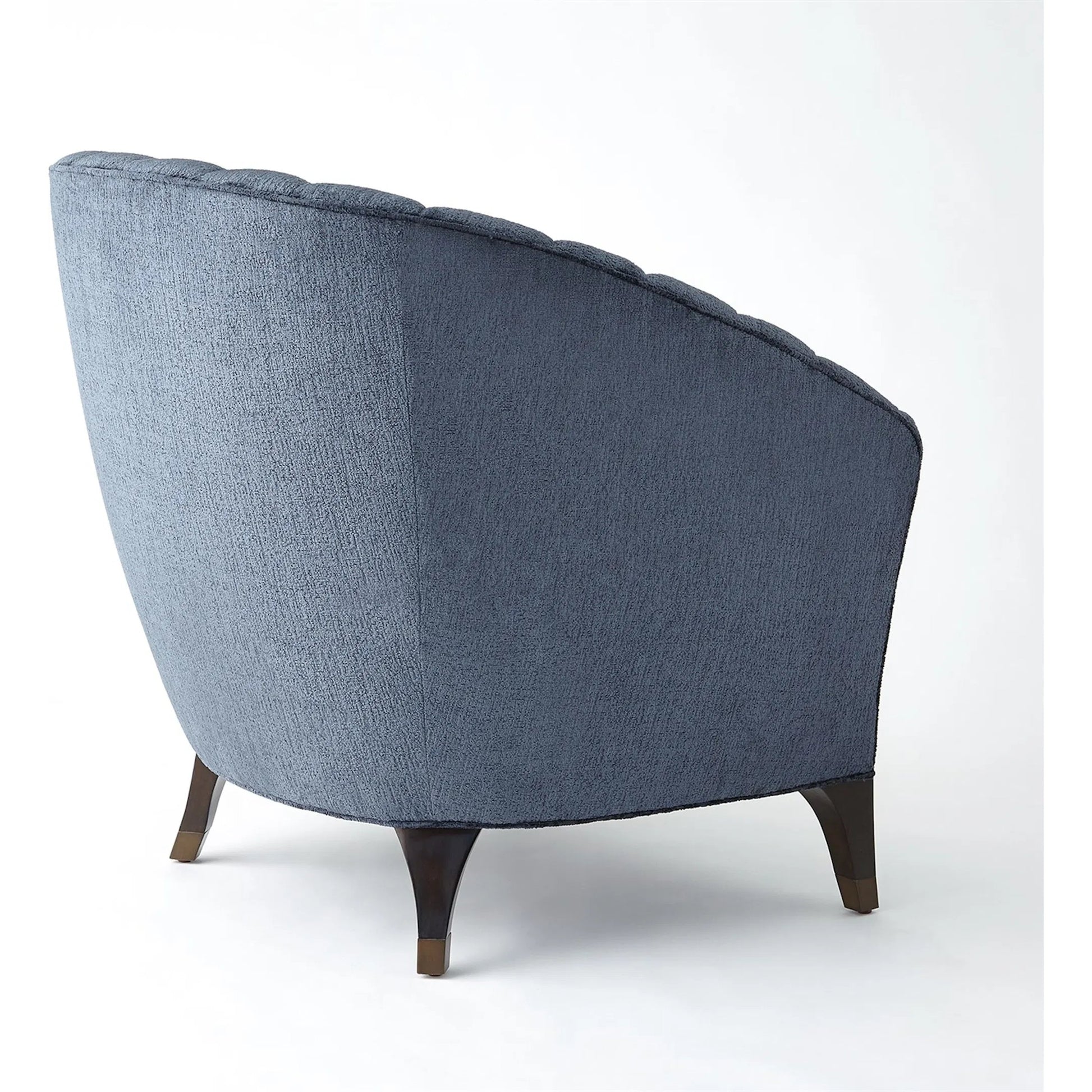 Luxe Lounge Chair by Global Views in indigo and walnut. Made from unique in a unique style.
