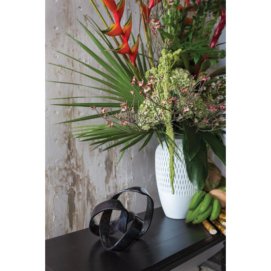 Contemporary Sculpture by Accent Decor in black. Made from metal in a modern style.