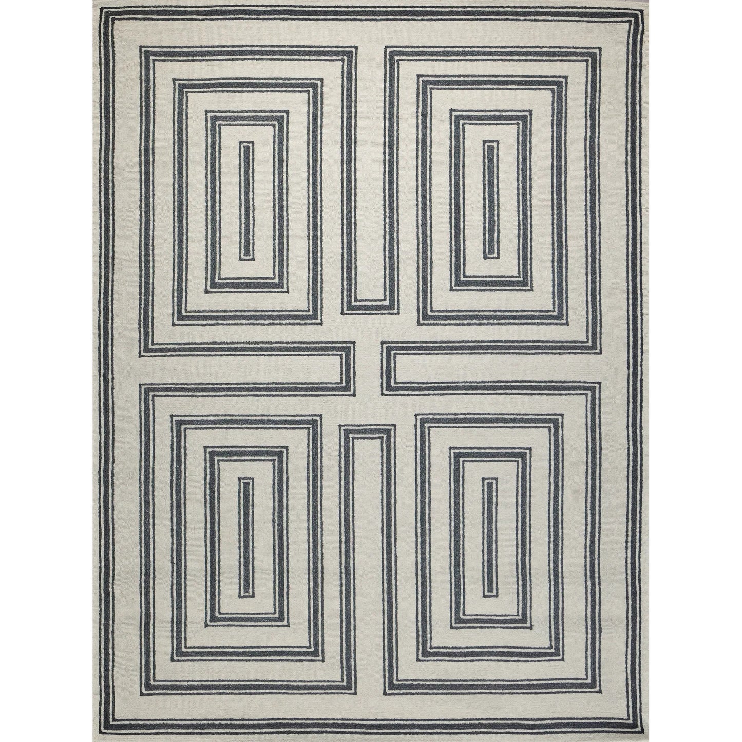 001 SI-2543822,SI-2543828,SI-2543829 | Primary Silo | Studio 7531 Rug by Exquisite Rugs in ivory, black. Made from new zealand wool in a unique style.