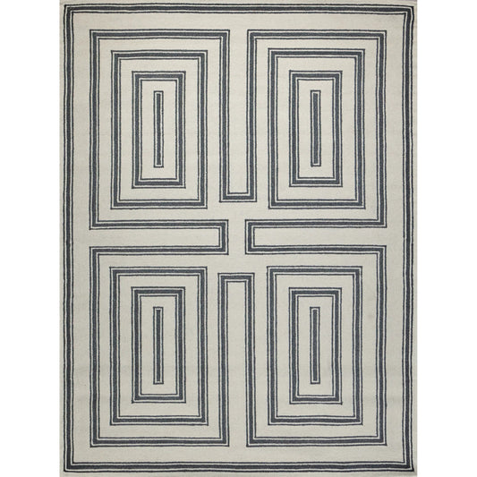 Studio 7531 Rug by Exquisite Rugs in ivory, black. Made from new zealand wool in a unique style.