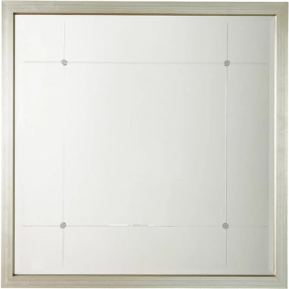 Beaumont Square Mirror by Global Views in silver leaf, nickel, brass. Made from mdf, mirror in a transitional style.
