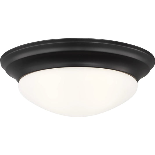 Nash Two Light Ceiling Flush Mount by Visual Comfort & Co.. Made from steel, glass in a unique style.