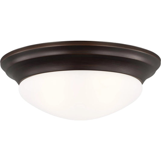 Nash Two Light Ceiling Flush Mount by Visual Comfort & Co.. Made from steel, glass in a unique style.