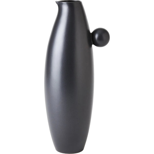 Ball Handled Large Pitcher by Global Views in matte black. Made from unique in a modern style.