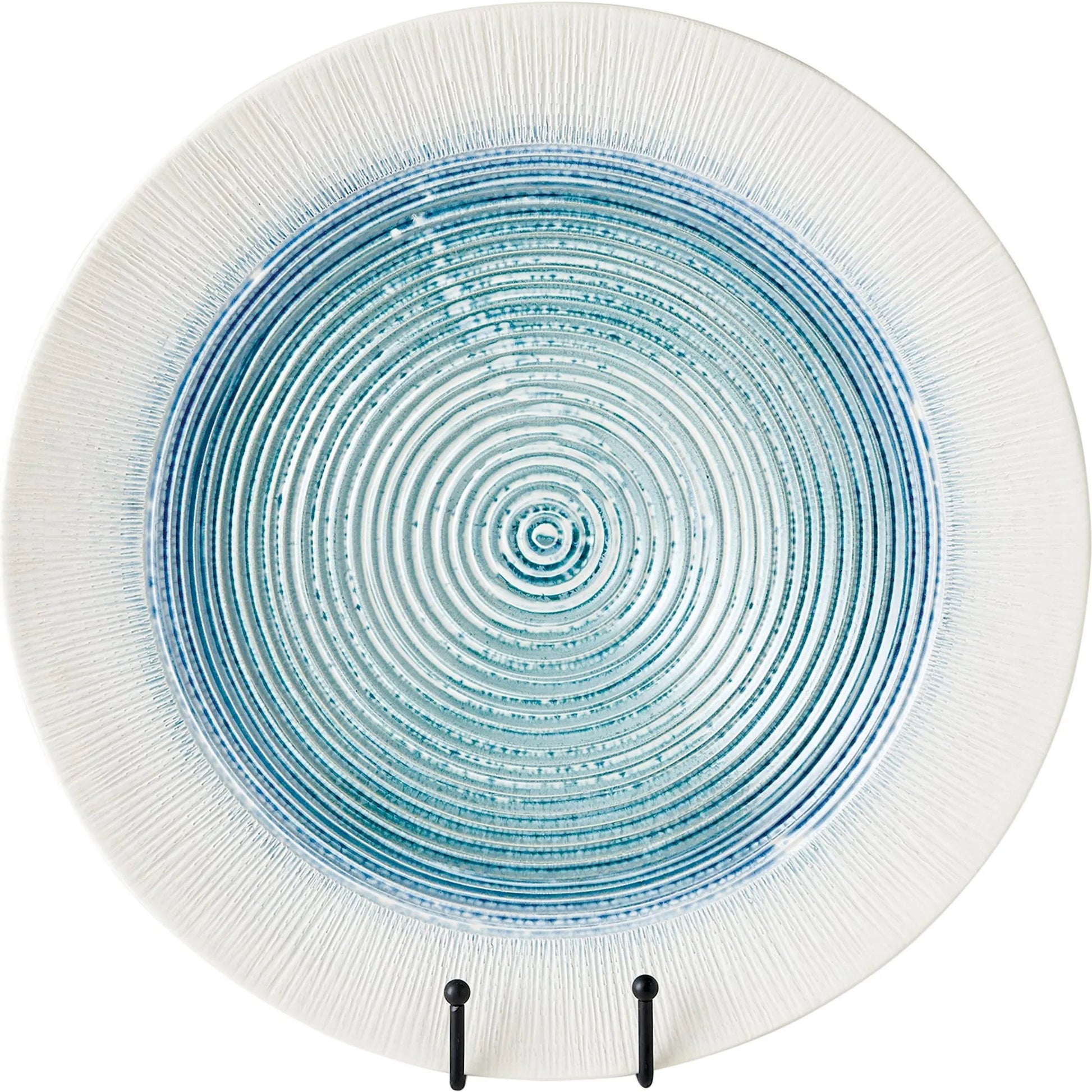 Ribbed Charger by Global Views in lamb's ear. Made from ceramic in a eclectic & global style.