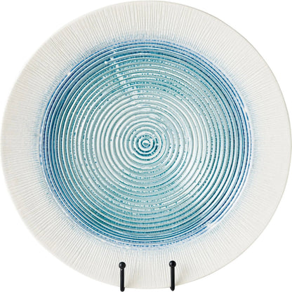 Ribbed Charger by Global Views in lamb's ear. Made from ceramic in a eclectic & global style.