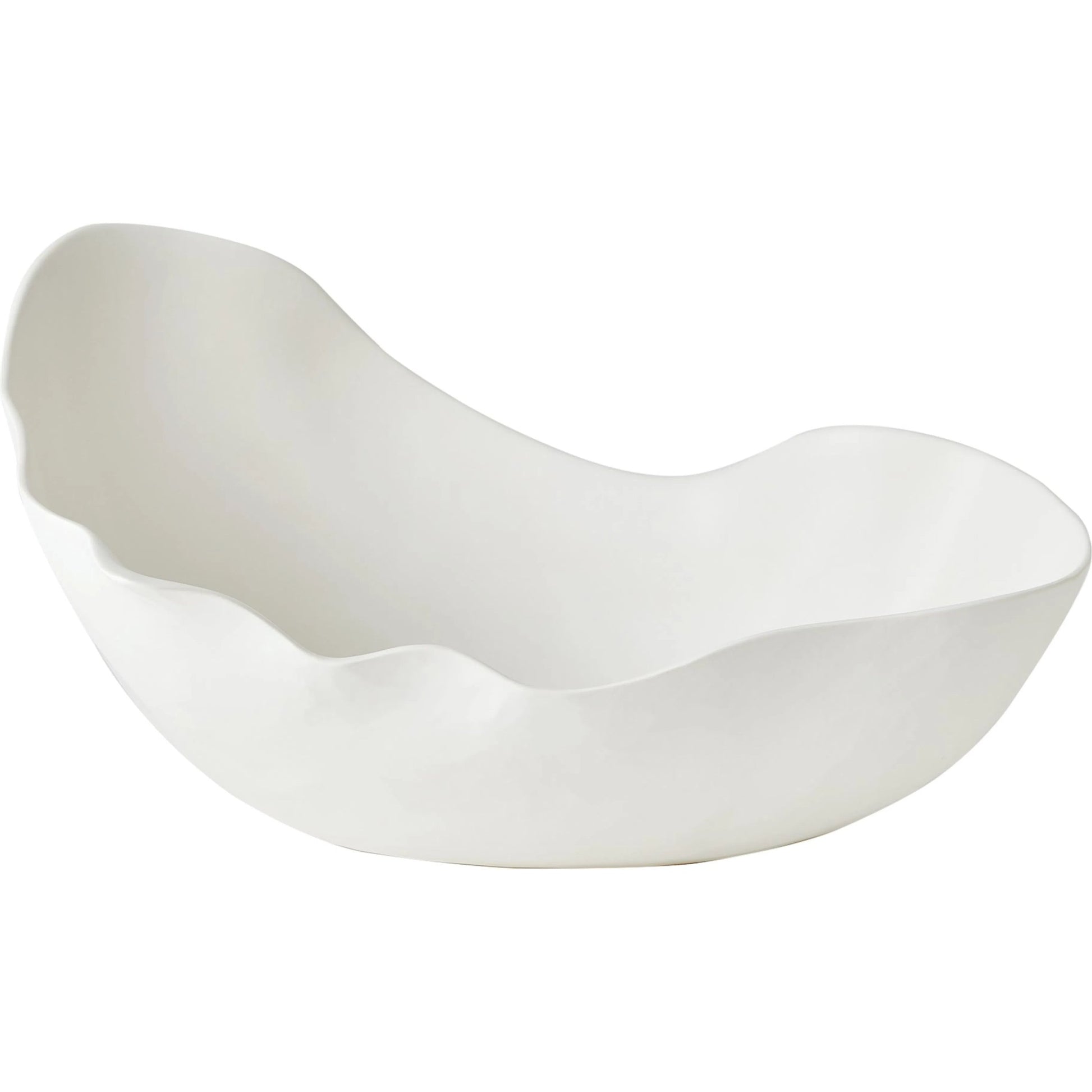 Horn Bowl, Matte White by Global Views in matte white. Made from ceramic in a modern style.