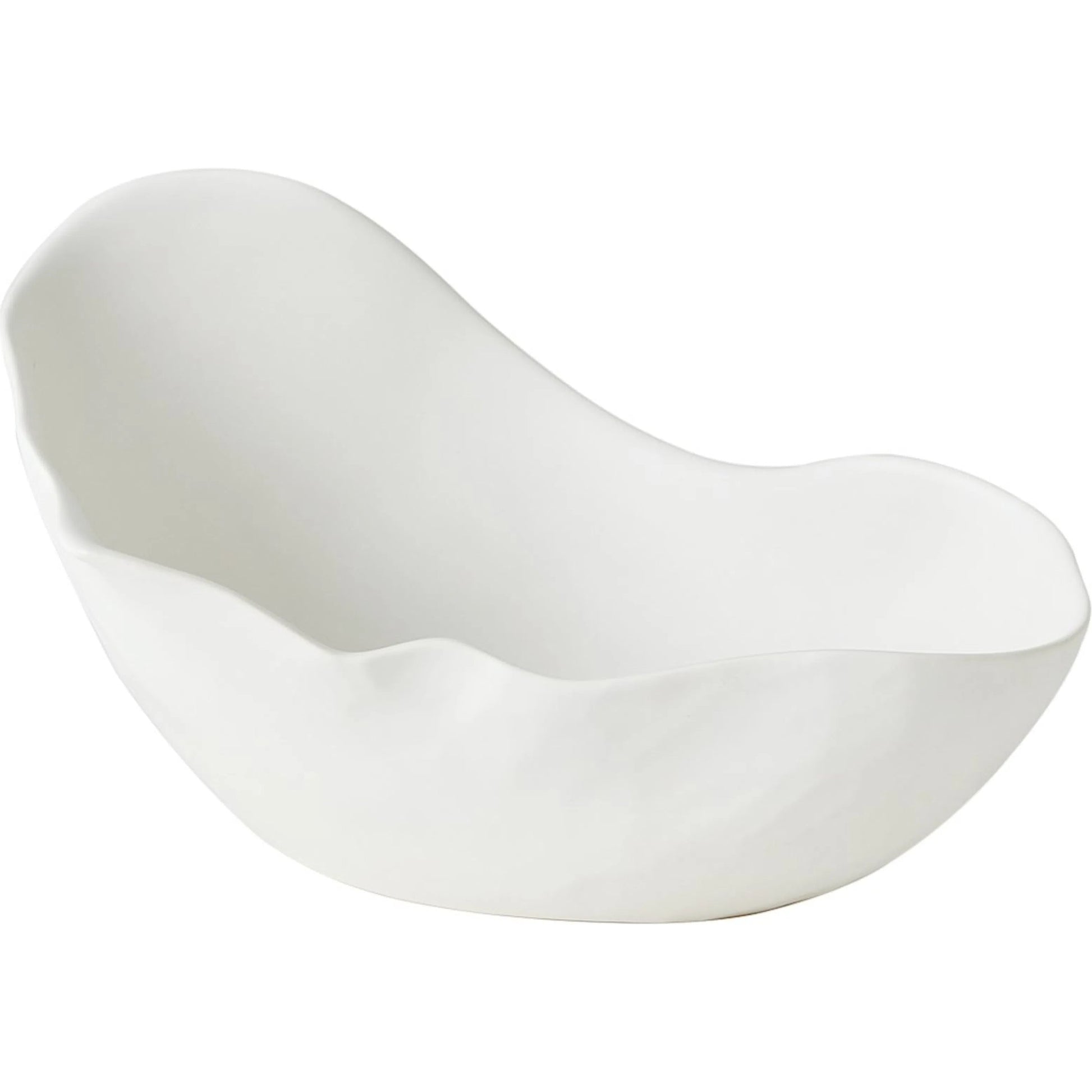 Horn Bowl, Matte White by Global Views in matte white. Made from ceramic in a modern style.
