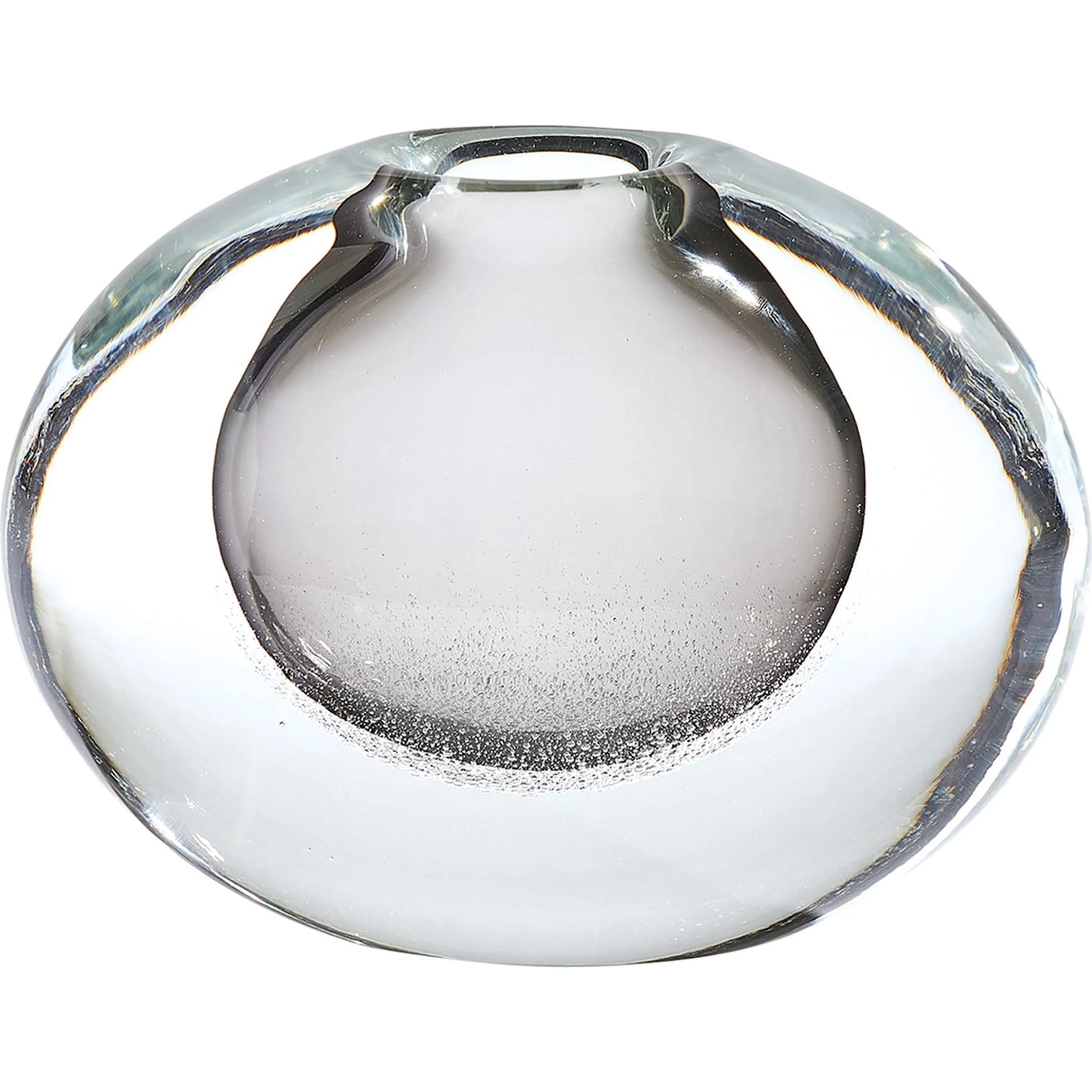 Micro Bubble Vase by Global Views in clear. Made from art glass in a modern style.