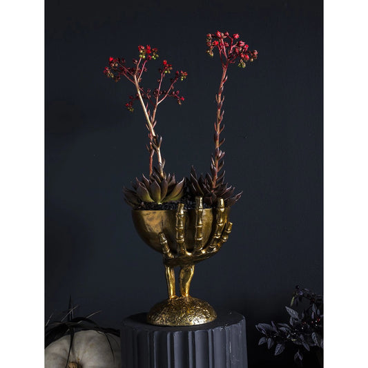 Maleficent Bowl by Accent Decor in gold. Made from metal in a modern style.