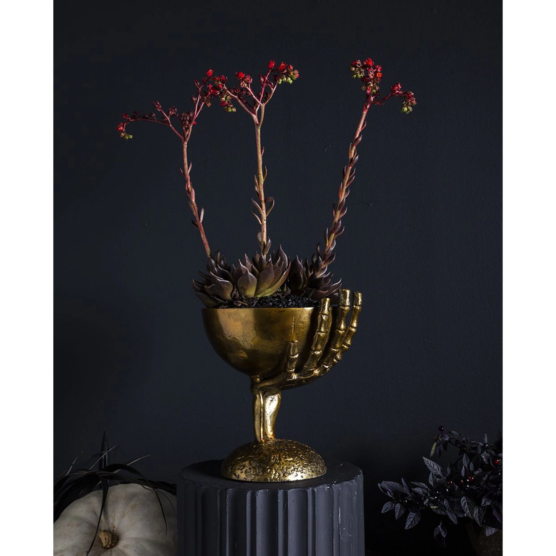 Maleficent Bowl by Accent Decor in gold. Made from metal in a modern style.