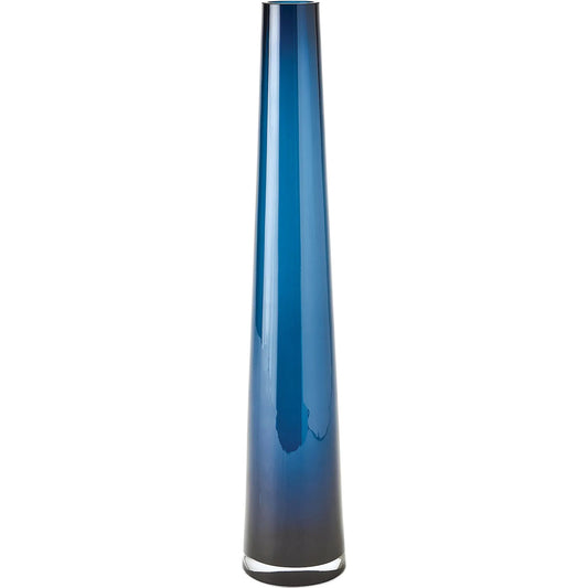 Blue Glass Tower Vase by Global Views in blue and clear. Made from unique in a eclectic & global style.
