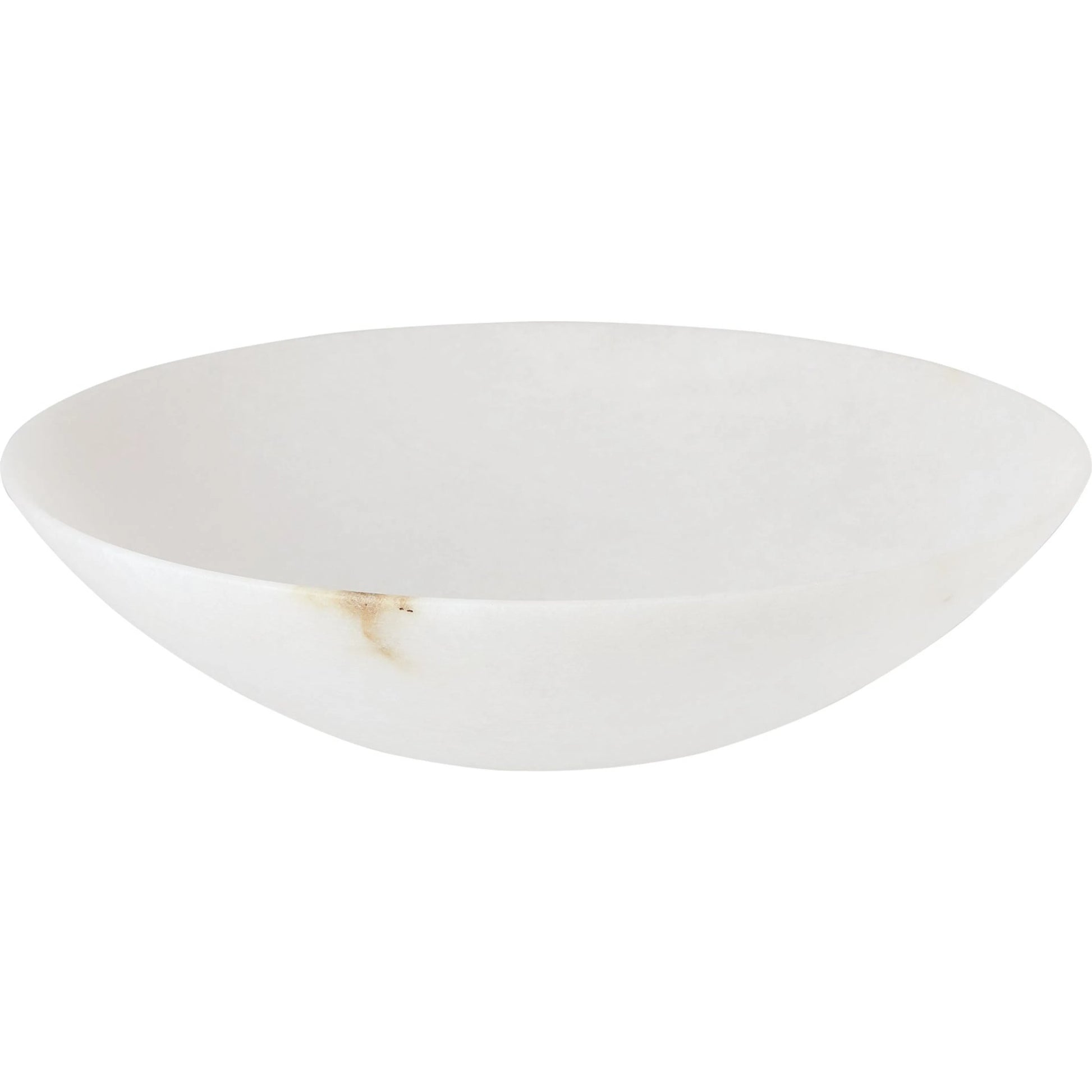 Wide Alabaster Bowl by Global Views in natural. Made from alabaster in a unique style.