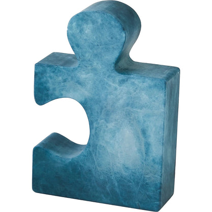 Alabaster Jigsaw Bookends by Global Views. Made from alabaster in a eclectic & global style.