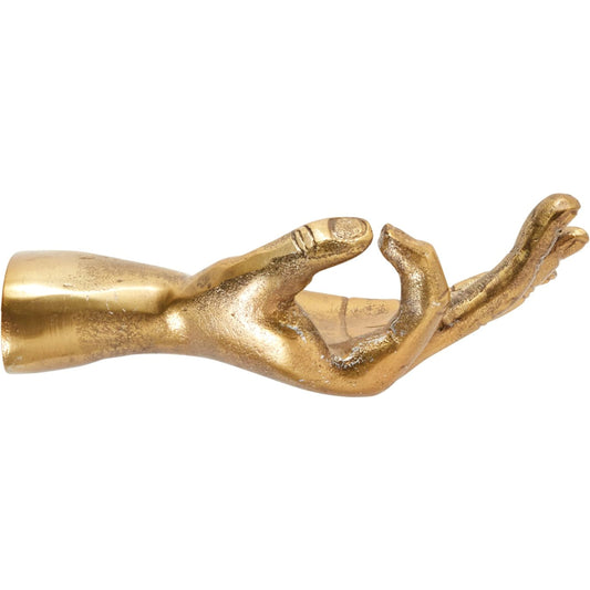 Handheld Wall Hook by Accent Decor in antique-gold. Made from metal in a modern style.