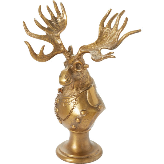 E+E Bust Eugene by Accent Decor in antique-gold. Made from metal in a unique style.