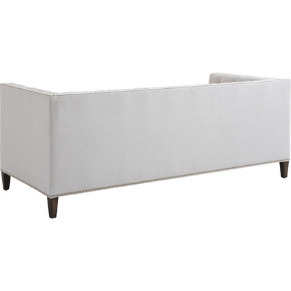 Monaco Sofa by Lexington in misty gray. Made from unique in a cottage & farmhouse style.
