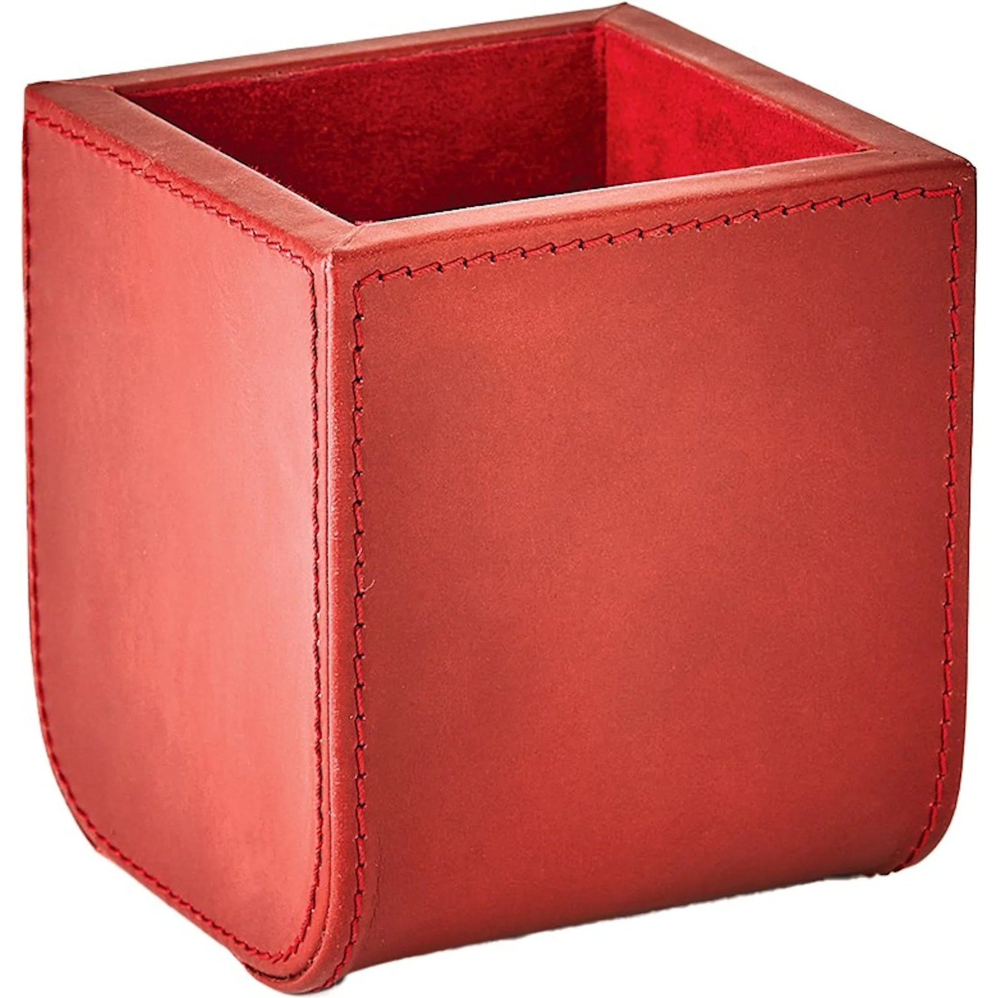 Radius Edge Leather Pencil Cup by Global Views. Made from unique in a transitional style.