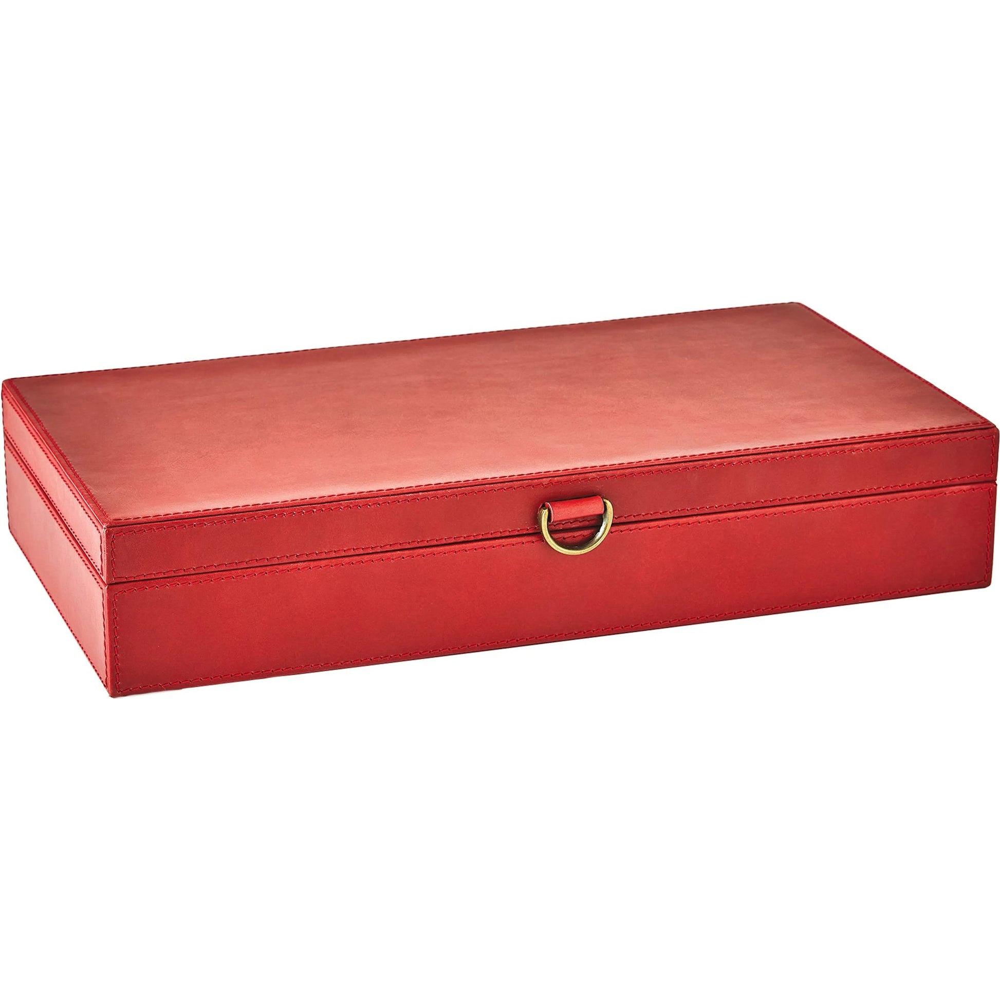 Marbled Leather D Ring Box by Global Views. Made from unique in a transitional style.