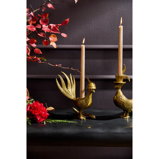 E+E Pheasant Candlestick Avery by Accent Decor in antique-gold. Made from metal in a unique style.