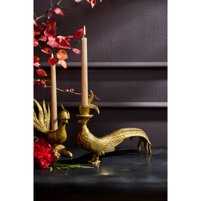 E+E Pheasant Candlestick Emerson by Accent Decor in antique-gold. Made from metal in a eclectic & global style.