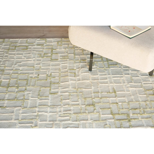 Vista 7571 Rug by Exquisite Rugs in green. Made from wool, bamboo silk in a unique style.