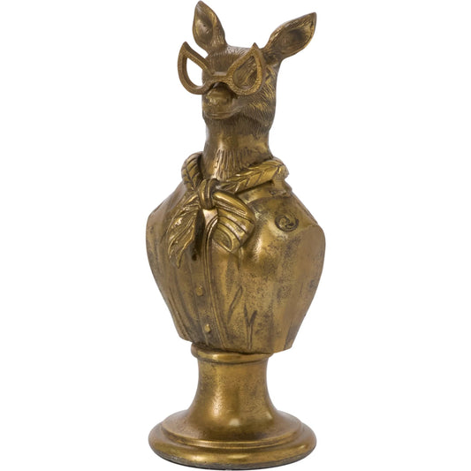 E+E Bust Margie by Accent Decor in antique, gold. Made from metal in a unique style.