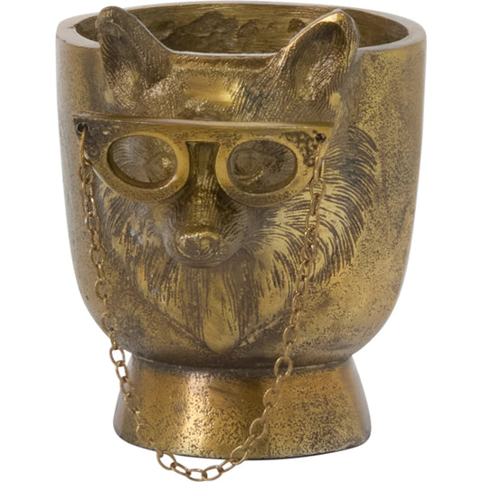 E+E Pot Eloise by Accent Decor in antique, gold. Made from metal in a unique style.