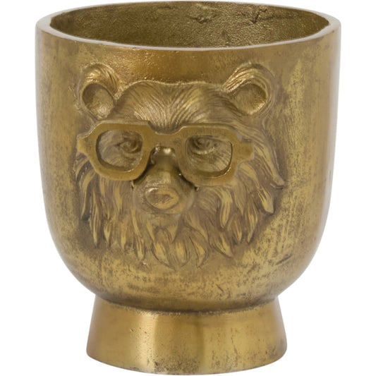 E+E Pot Beatrice by Accent Decor in antique, gold. Made from metal in a unique style.