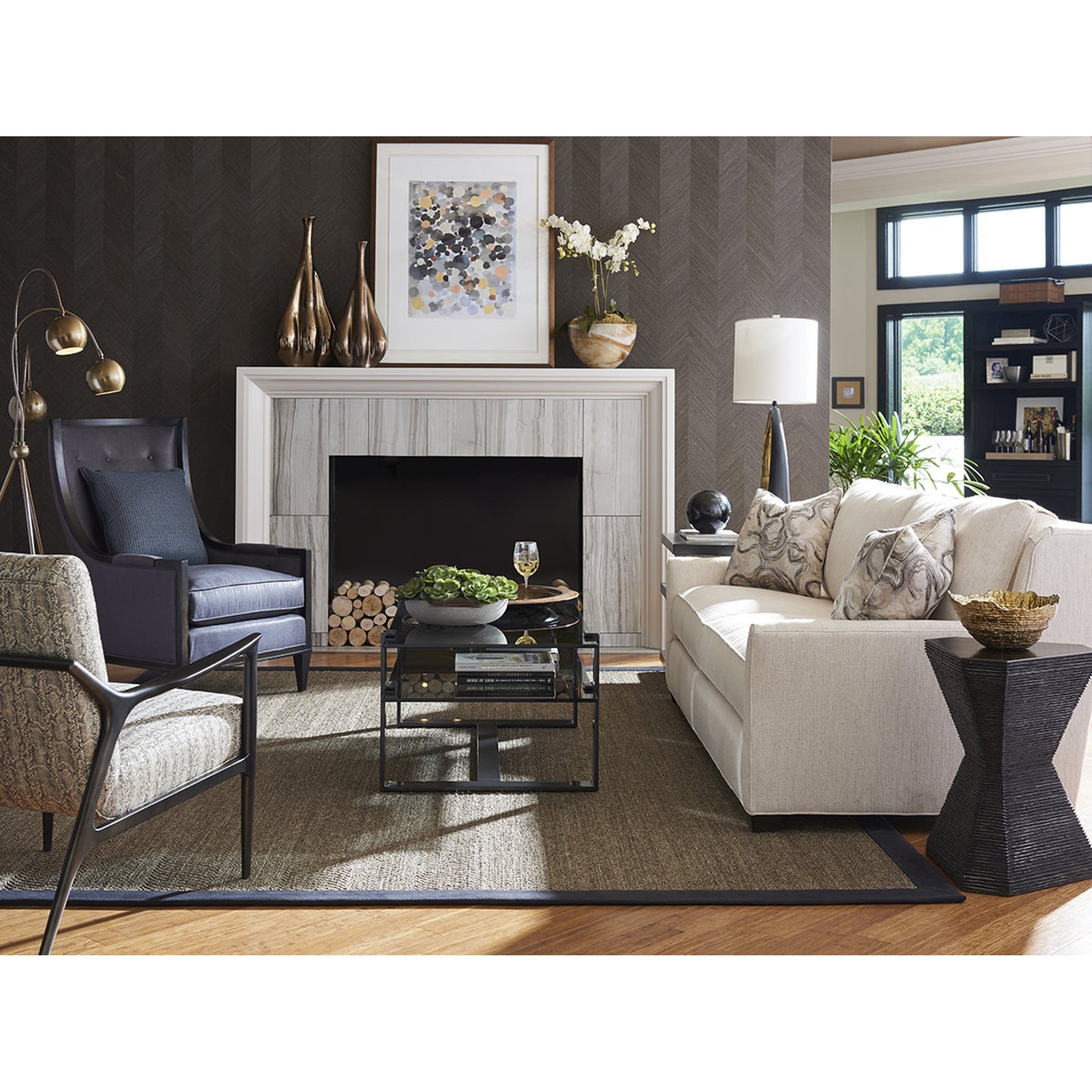 006 SR-836101 | Lifestyle | Felton Sofa by Tommy Bahama Home. Made from unique in a transitional style.