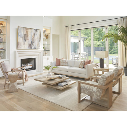 Shea Faceted Accent Table by Tommy Bahama Home in sand drift. Made from unique in a modern style.