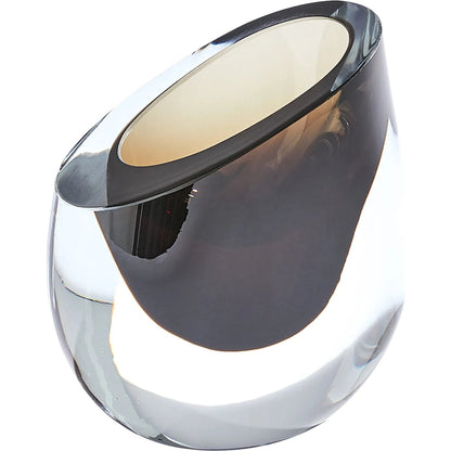 Slant Vase by Global Views. Made from art glass in a modern style.
