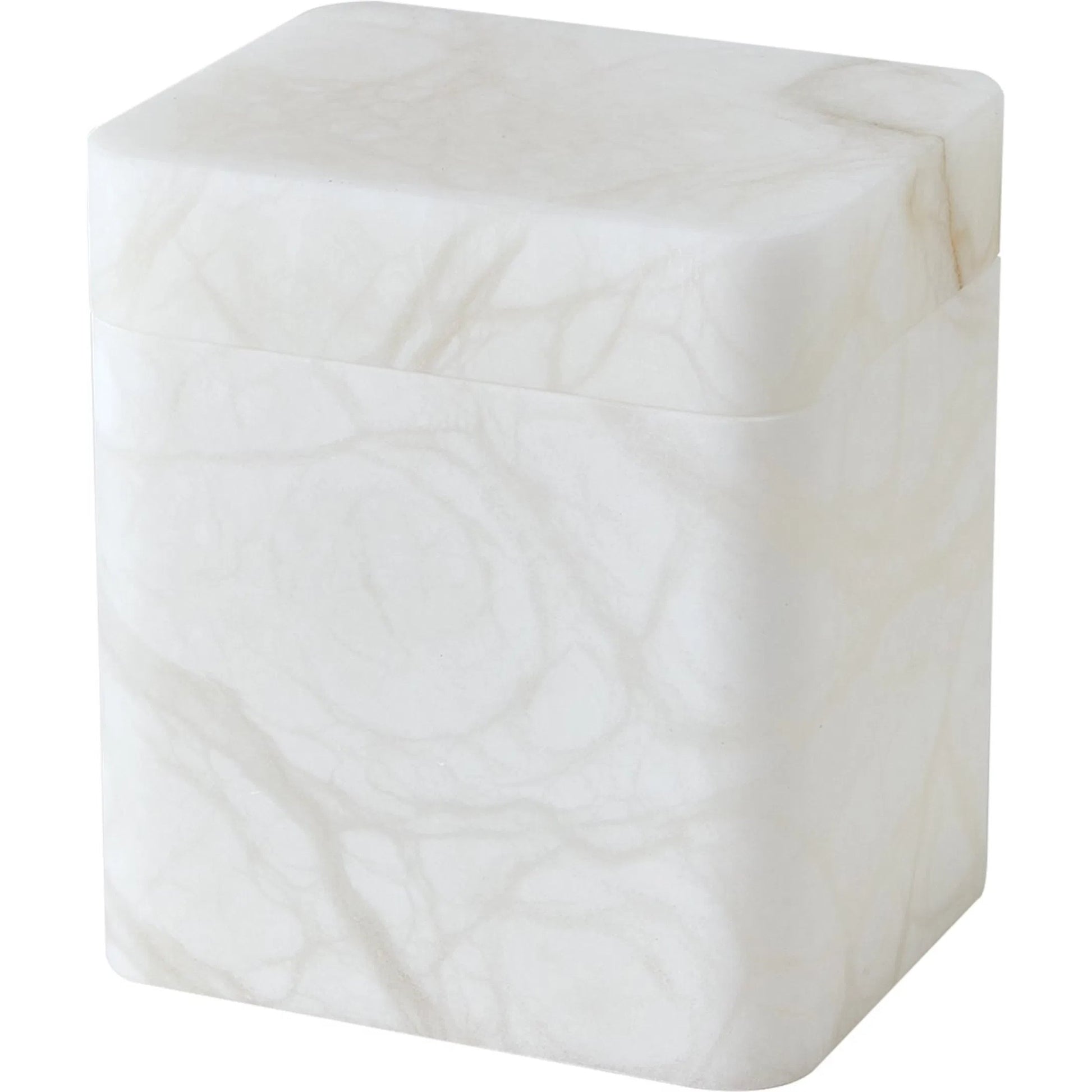 Raggio Alabaster Box by Global Views in white. Made from alabaster in a unique style.
