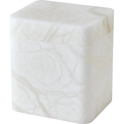 Raggio Alabaster Box by Global Views in white. Made from alabaster in a unique style.
