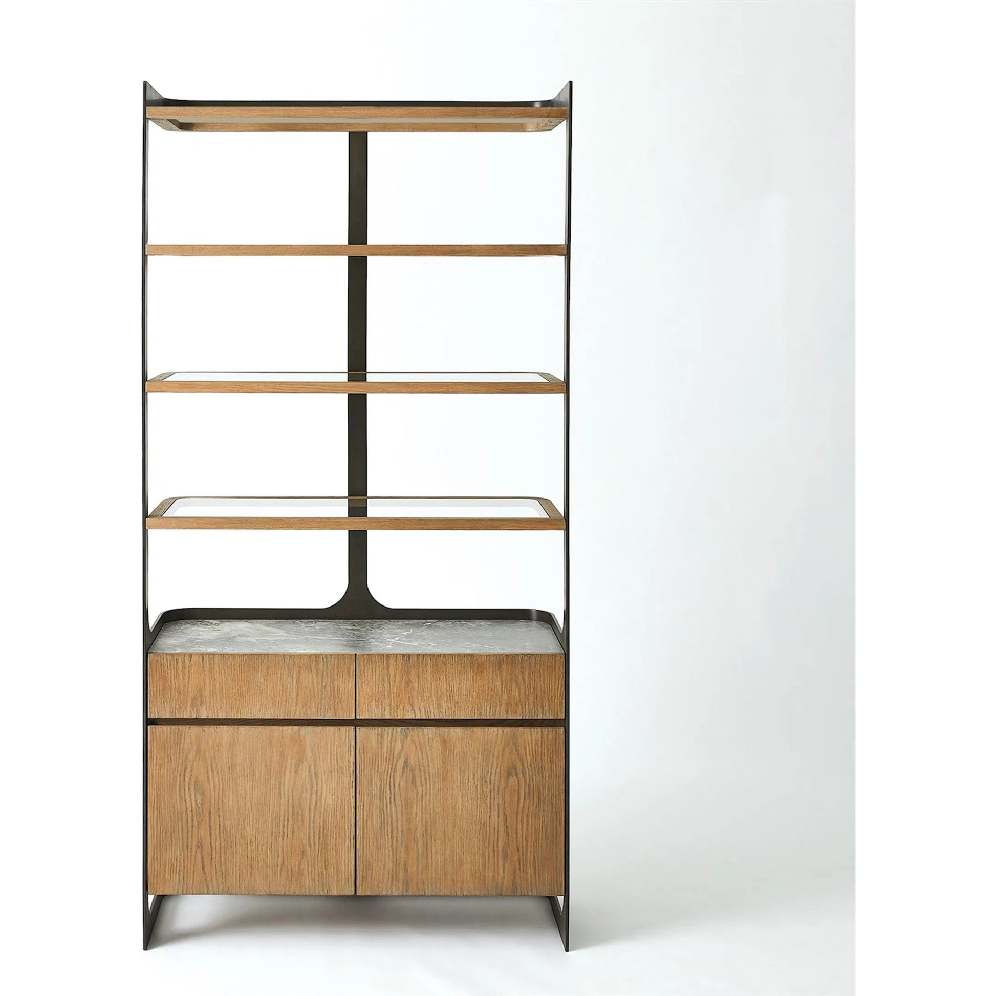 Element Etagere by Global Views in grey and marble. Made from unique in a modern style.